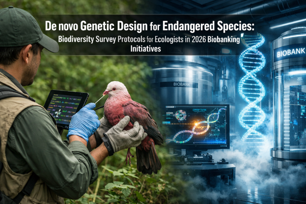 De novo Genetic Design for Endangered Species: Biodiversity Survey Protocols for Ecologists in 2026 Biobanking Initiatives