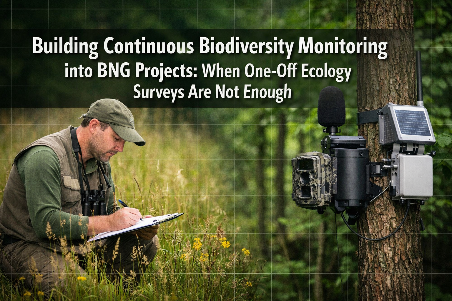 Building Continuous Biodiversity Monitoring into BNG Projects: When One‑Off Ecology Surveys Are Not Enough