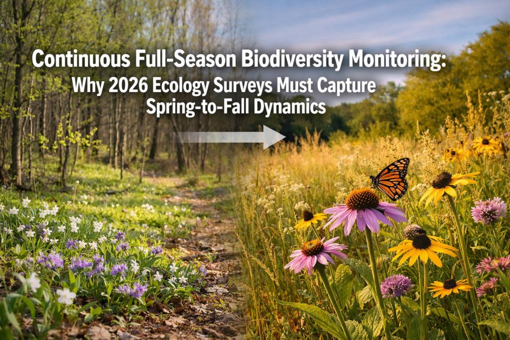 Continuous Full-Season Biodiversity Monitoring: Why 2026 Ecology Surveys Must Capture Spring-to-Fall Dynamics