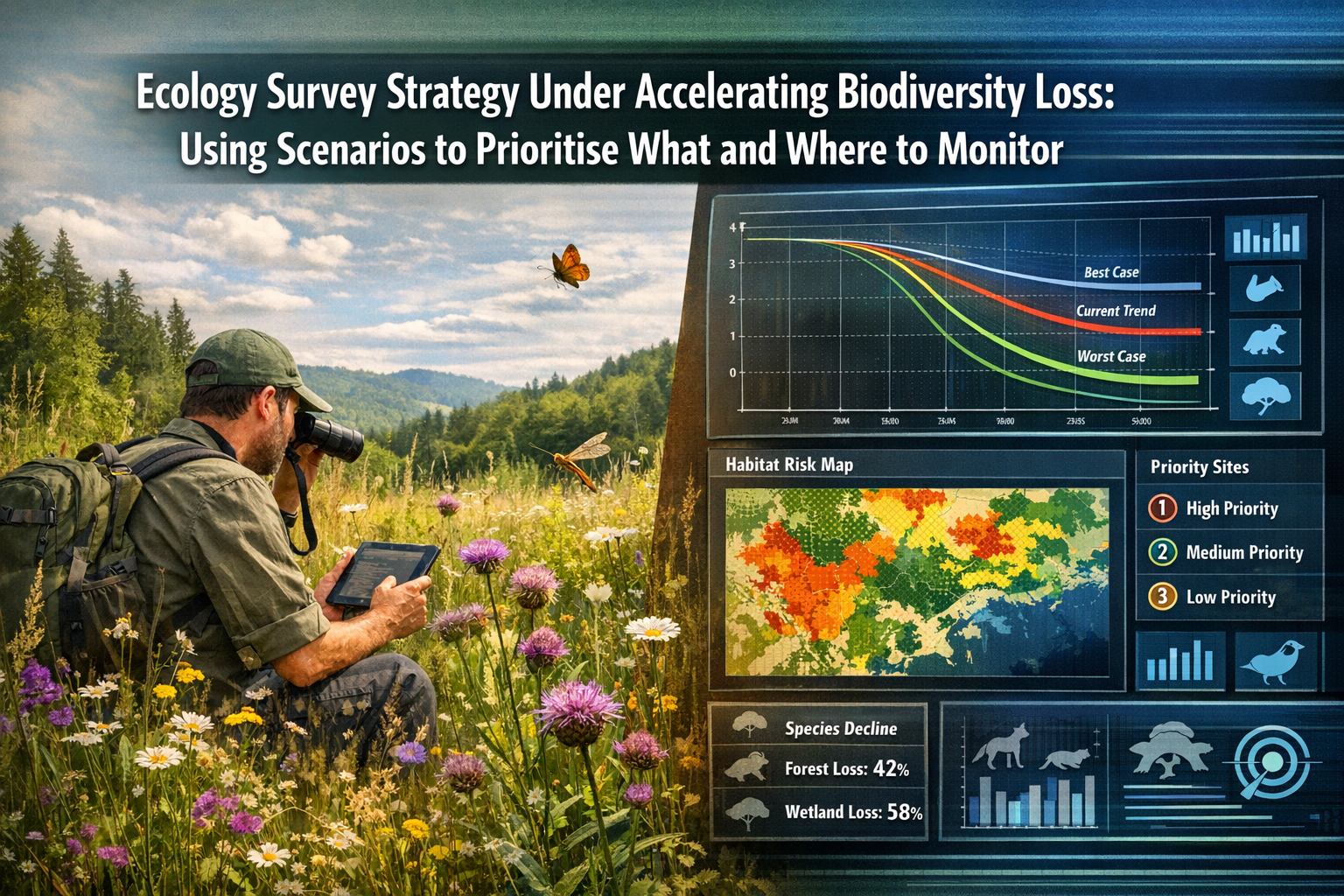 Ecology Survey Strategy Under Accelerating Biodiversity Loss: Using Scenarios to Prioritise What and Where to Monitor
