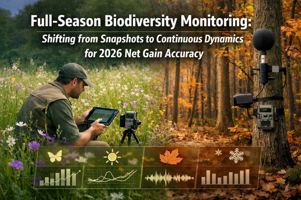 Full-Season Biodiversity Monitoring: Shifting from Snapshots to Continuous Dynamics for 2026 Net Gain Accuracy