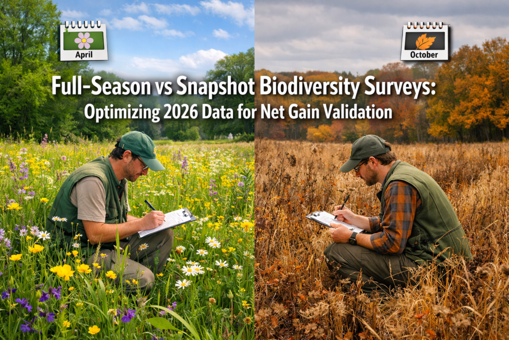 Full-Season vs Snapshot Biodiversity Surveys: Optimizing 2026 Data for Net Gain Validation