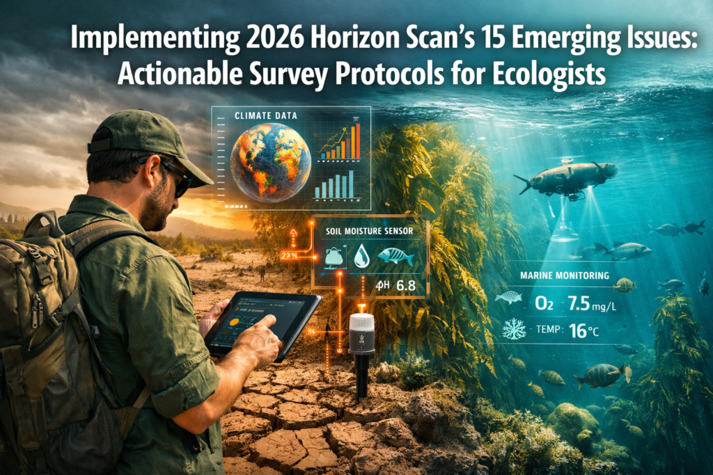 Implementing 2026 Horizon Scan's 15 Emerging Issues: Actionable Survey Protocols for Ecologists