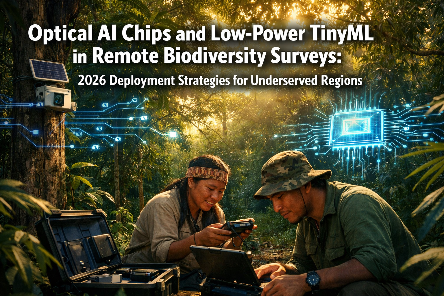Optical AI Chips and Low-Power TinyML in Remote Biodiversity Surveys: 2026 Deployment Strategies for Underserved Regions