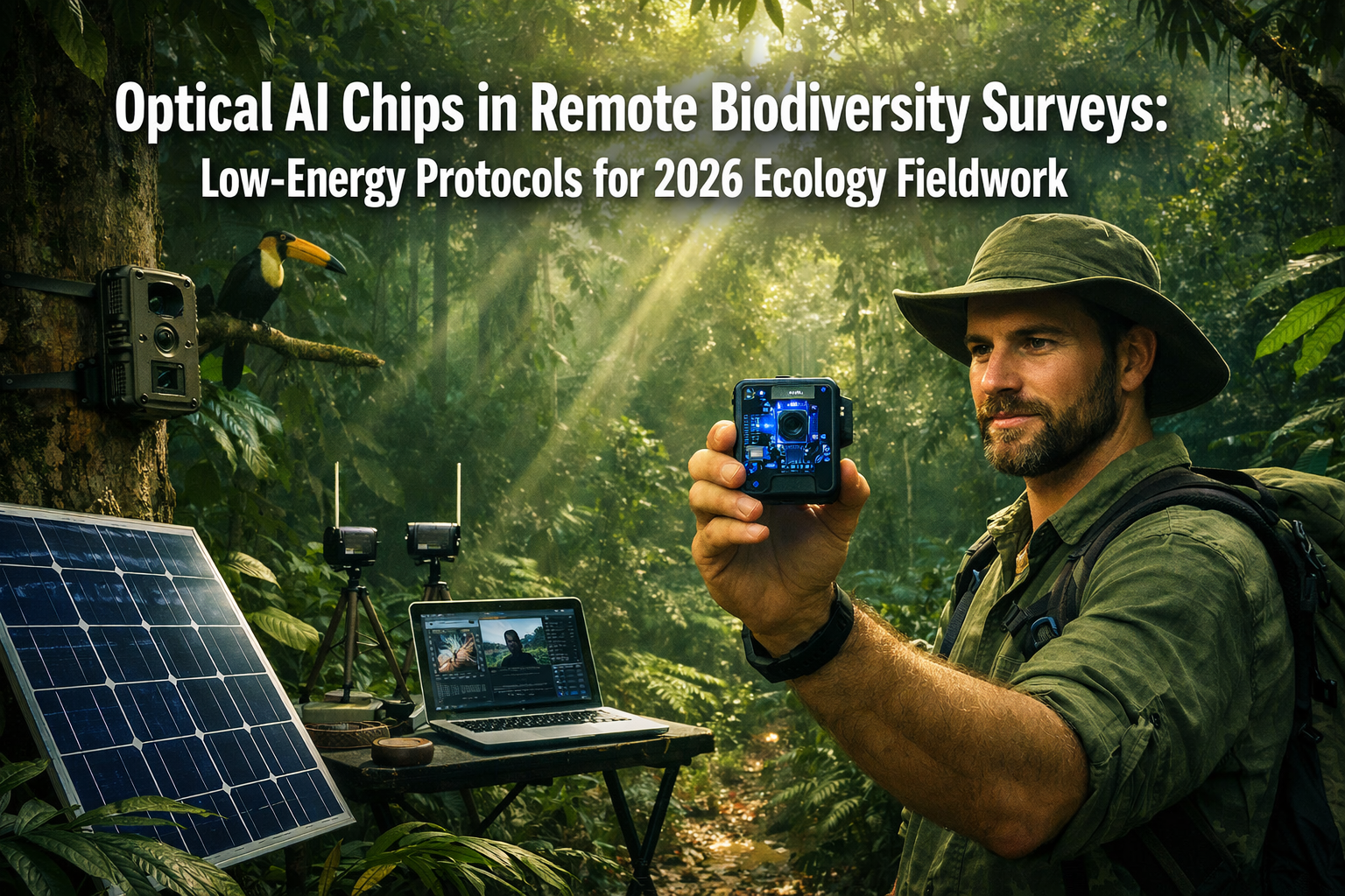 Optical AI Chips in Remote Biodiversity Surveys: Low-Energy Protocols for 2026 Ecology Fieldwork