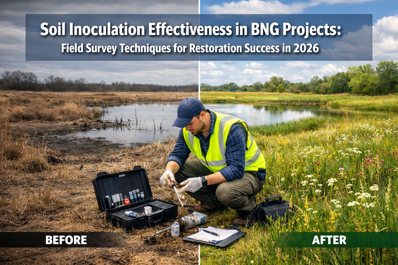 Soil Inoculation Effectiveness in BNG Projects: Field Survey Techniques for Restoration Success in 2026