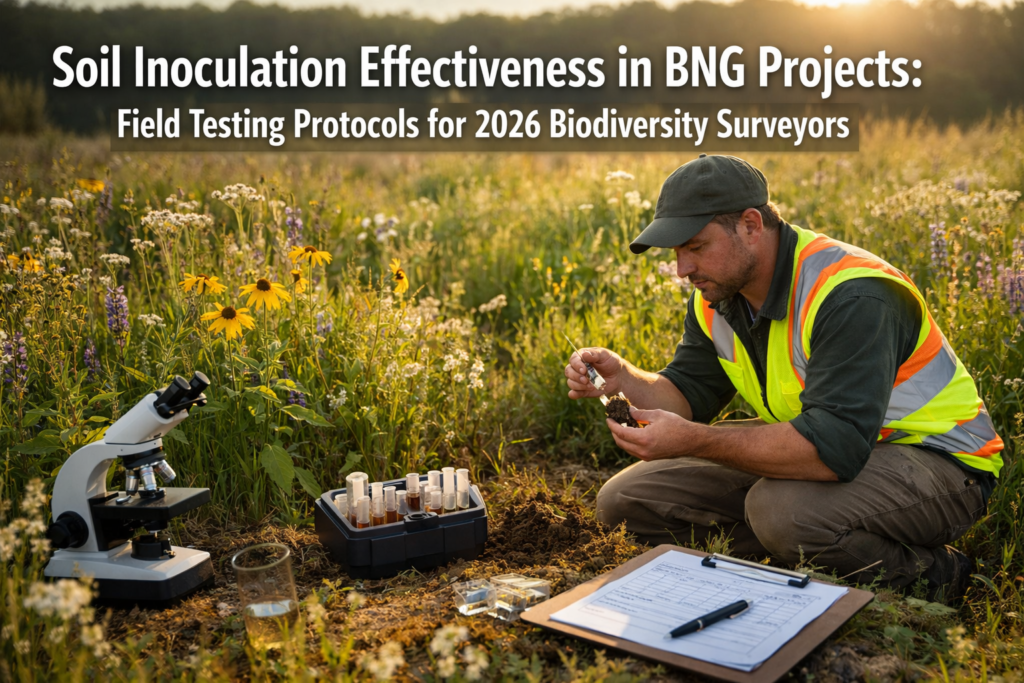 Soil Inoculation Effectiveness in BNG Projects: Field Testing Protocols for 2026 Biodiversity Surveyors