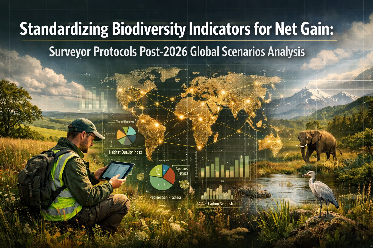 Standardizing Biodiversity Indicators for Net Gain: Surveyor Protocols Post-2026 Global Scenarios Analysis