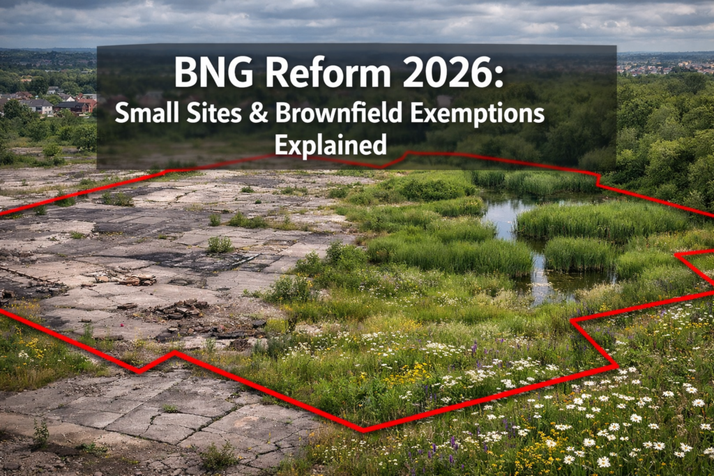 Biodiversity Net Gain April 2026 reform small sites brownfield exemptions