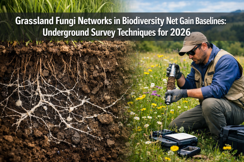 Grassland Fungi Networks in Biodiversity Net Gain Baselines: Underground Survey Techniques for 2026