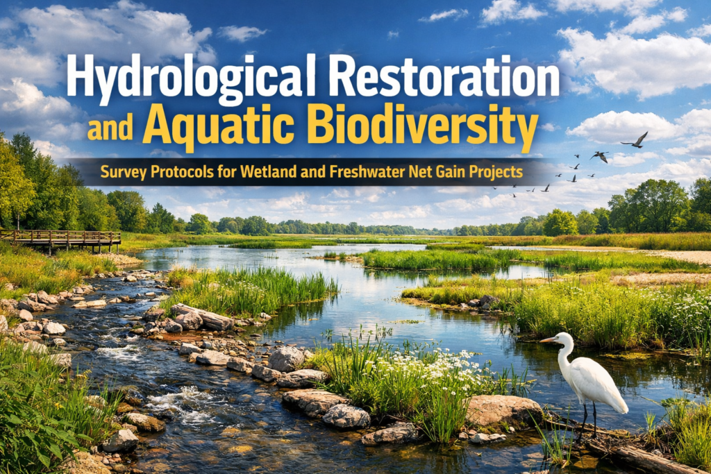 Hydrological Restoration and Aquatic Biodiversity: Survey Protocols for Wetland and Freshwater Net Gain Projects