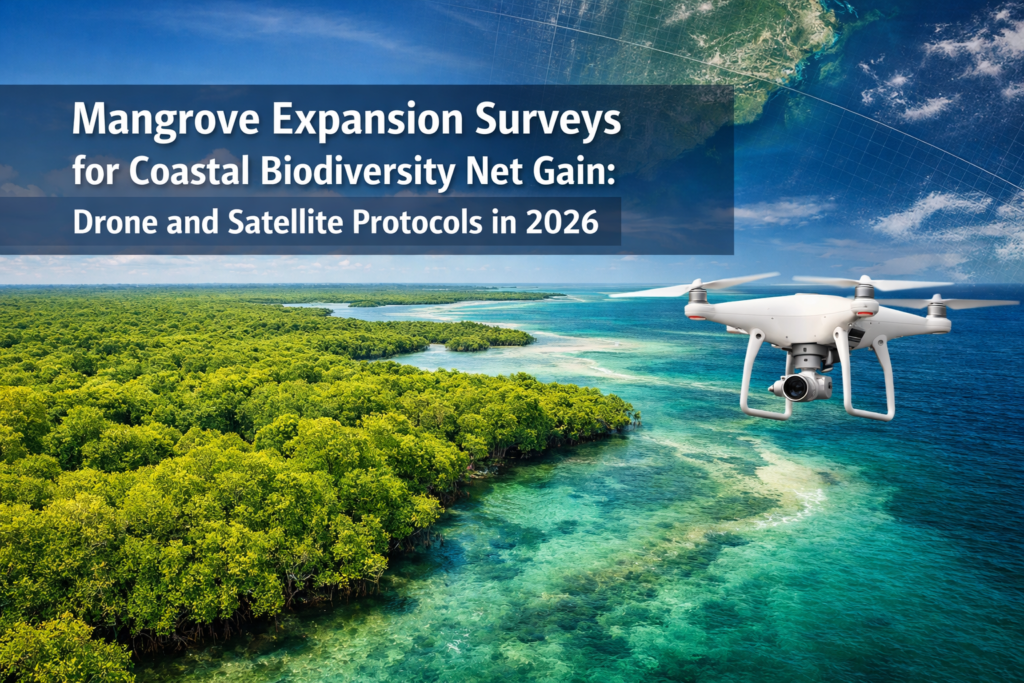 Mangrove Expansion Surveys for Coastal Biodiversity Net Gain: Drone and Satellite Protocols in 2026