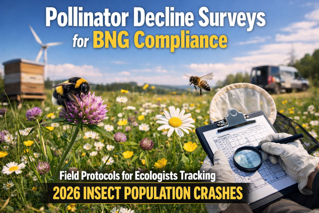 Pollinator Decline Surveys for BNG Compliance: Field Protocols for Ecologists Tracking 2026 Insect Population Crashes