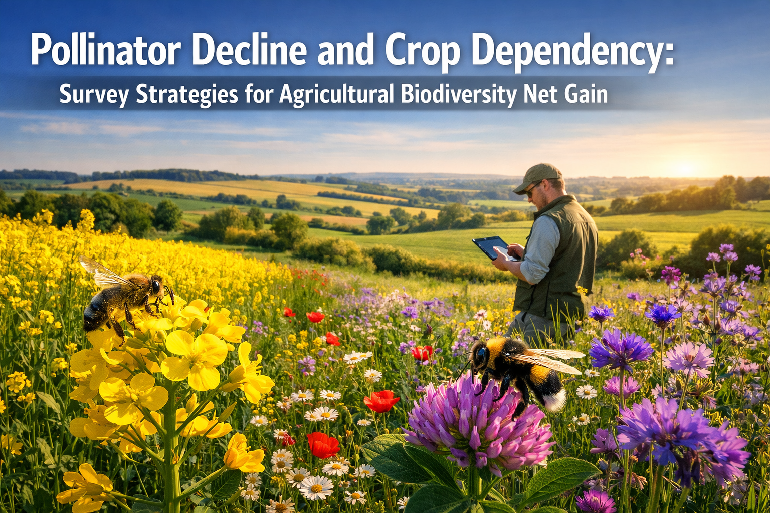 Pollinator Decline and Crop Dependency: Survey Strategies for Agricultural Biodiversity Net Gain