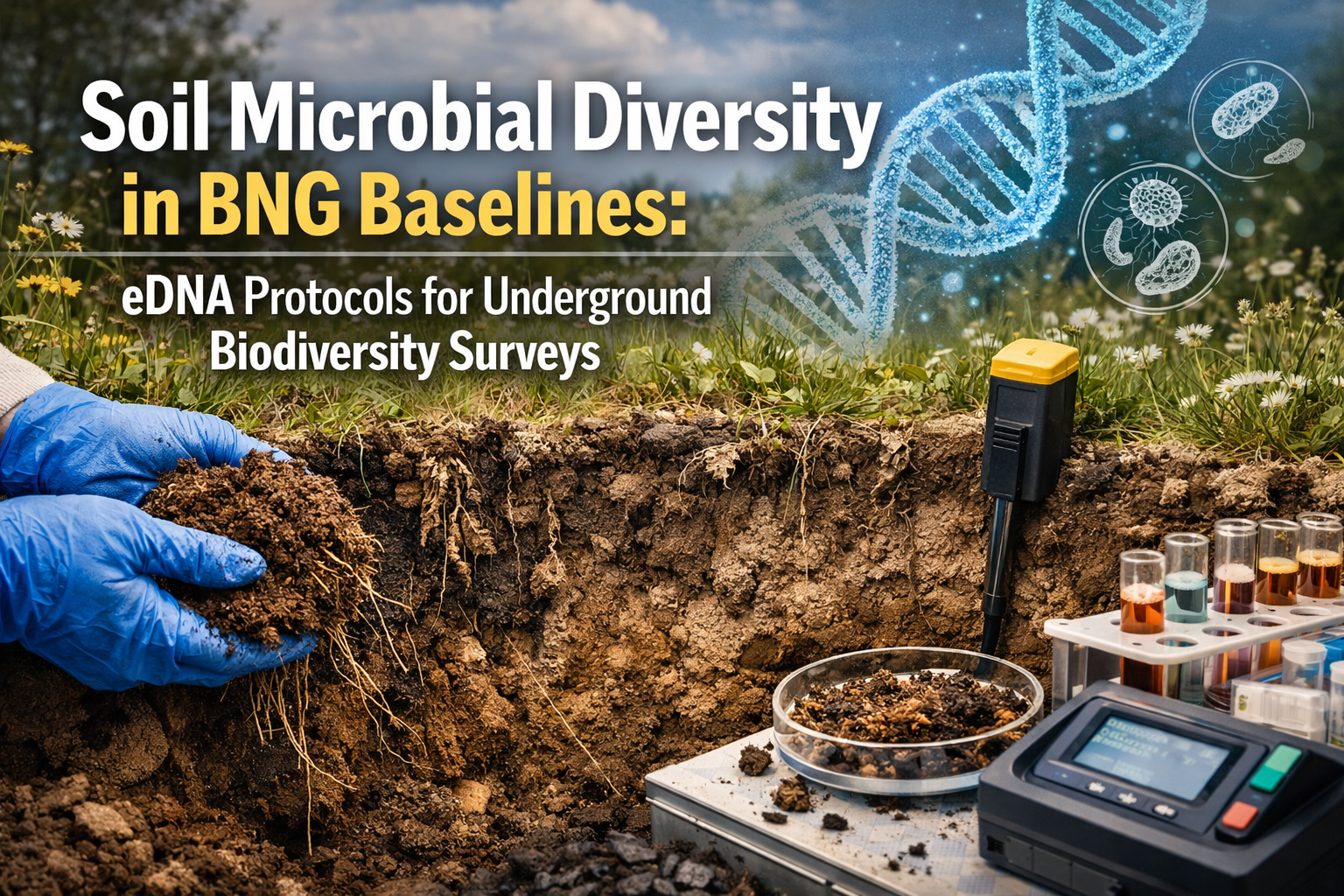 Soil Microbial Diversity in BNG Baselines: eDNA Protocols for Underground Biodiversity Surveys