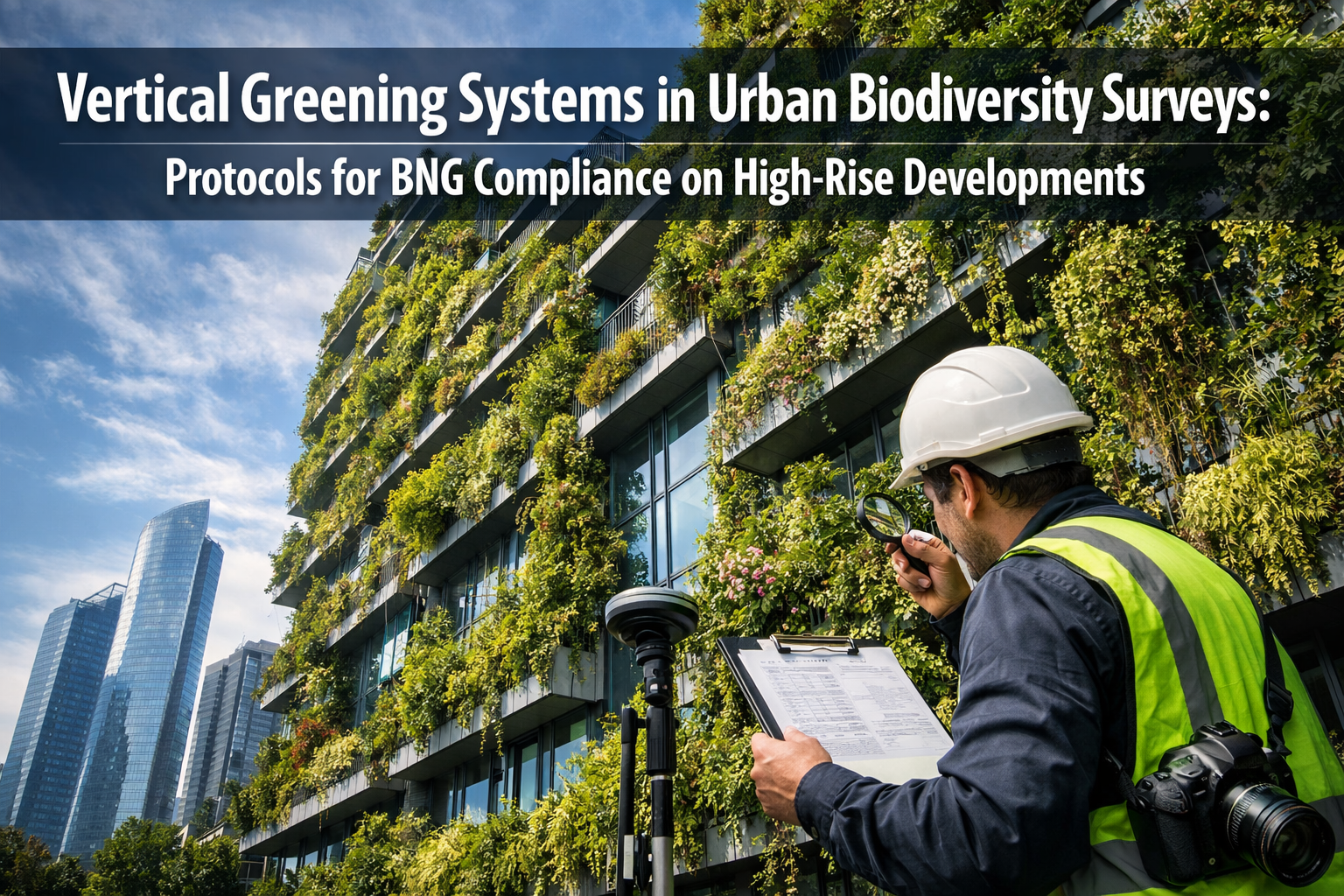 Vertical Greening Systems in Urban Biodiversity Surveys: Protocols for BNG Compliance on High-Rise Developments