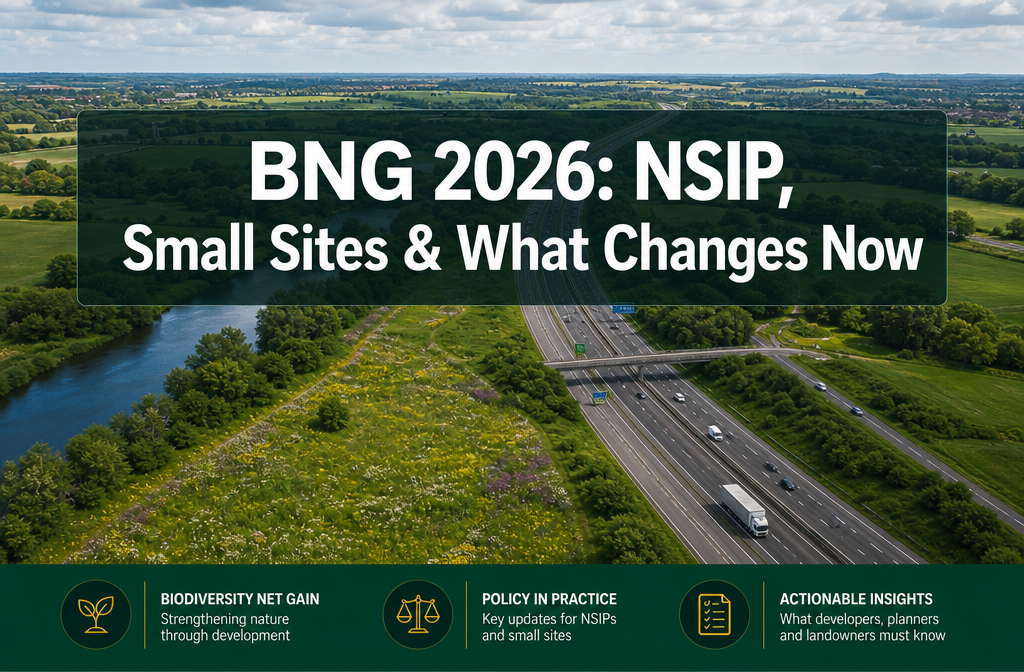 Biodiversity Net Gain 2026 Changes: NSIP Infrastructure, Small Sites and What Developers Need to Know Now
