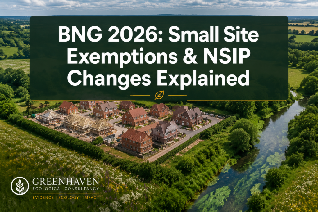Biodiversity Net Gain 2026 small site exemption NSIP changes