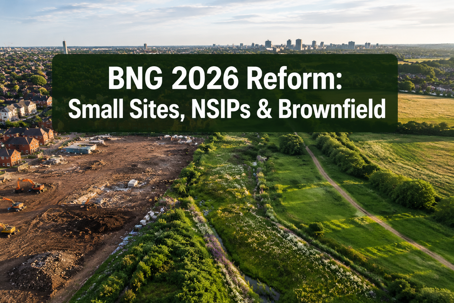 Biodiversity Net Gain 2026 Reform: Small Site Exemption, NSIPs and Brownfield Changes Explained