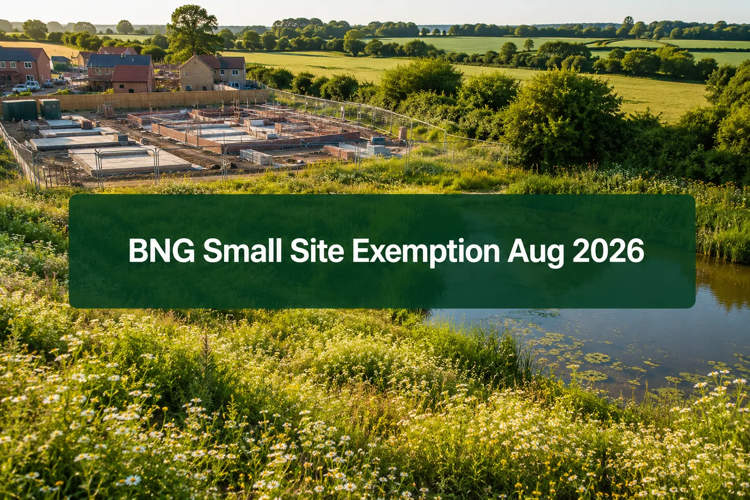 BNG Changes 6 August 2026 Small Site Exemption: What Every Developer and Planner Must Know Now