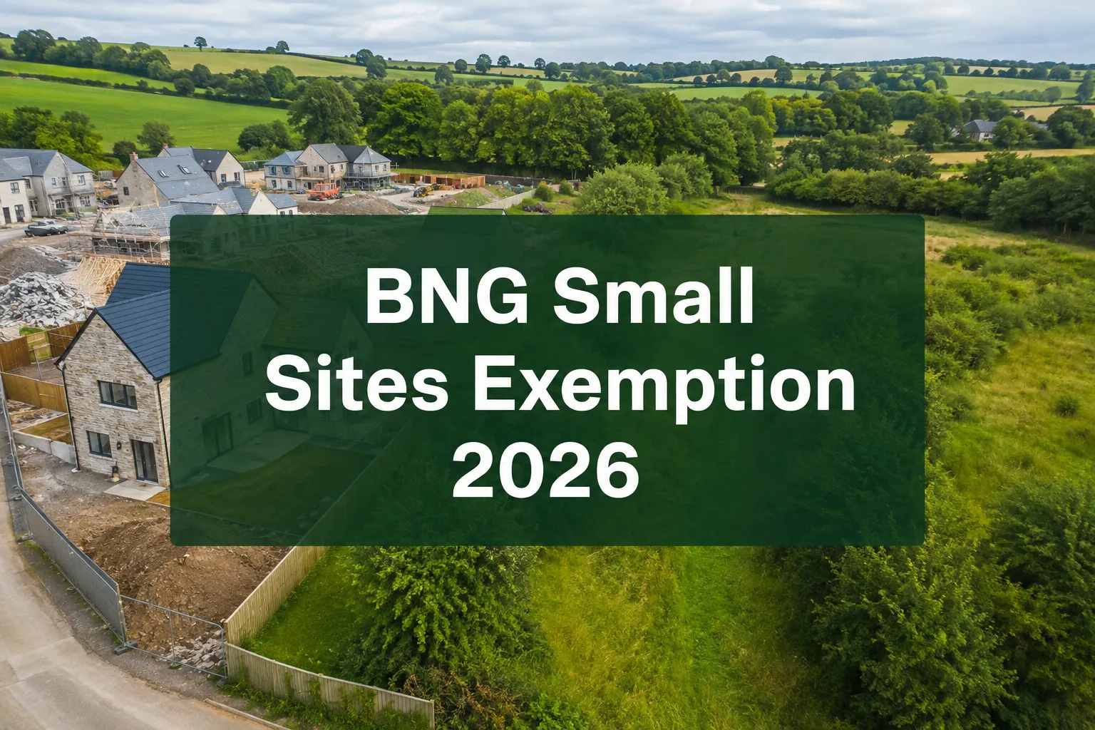 BNG Small Sites Exemption August 2026: What UK Developers and Ecologists Must Know